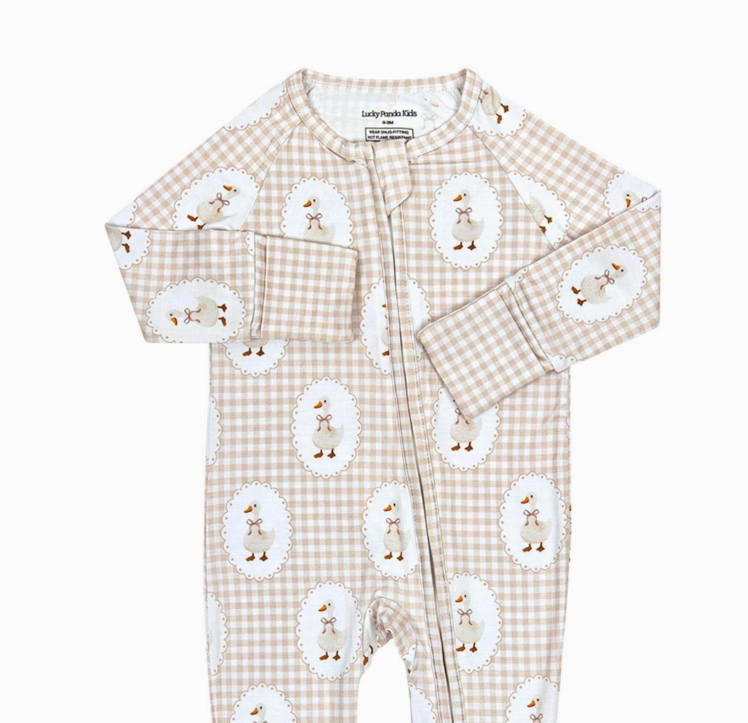 Bamboo Zip Romper | Gingham &amp; Goose