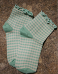 Sage Gingham Socks