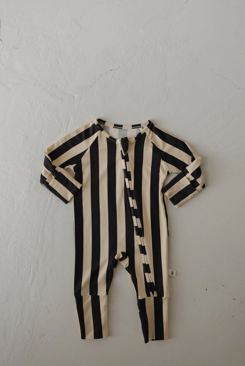 *SALE* Bamboo Zip Romper | Midnight Stripe