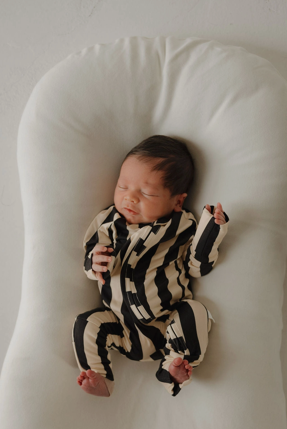 *SALE* Bamboo Zip Romper | Midnight Stripe