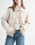 Button-Up Jacket with Patch Pockets