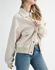 Button-Up Jacket with Patch Pockets