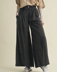 Pintuck Wide Leg Pants