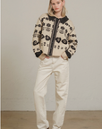 Floral Jacquard Knit Cardigan