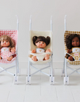 Stroller For Doll - Mustard Gingham - Tiny Harlow