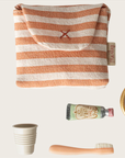 PRE ORDER - Toothbrush set in bag, Mouse - Coral stripe, Maileg