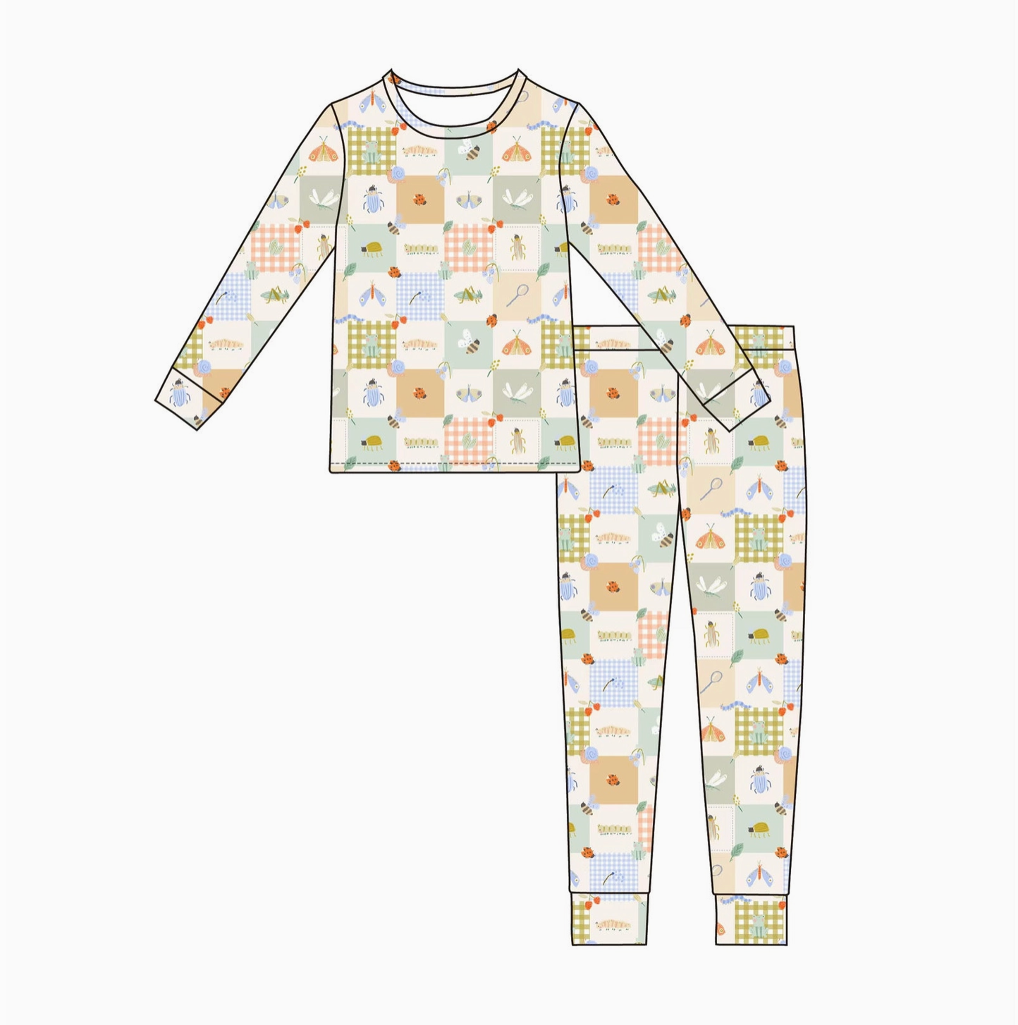 Ribbed Bamboo Two Piece Toddler Set | Bugs