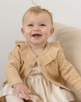 Ruffle Collar Cardigan || Butterscotch, Quincy Mae