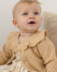 Ruffle Collar Cardigan || Butterscotch, Quincy Mae