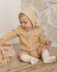 Ruffle Collar Cardigan || Butterscotch, Quincy Mae