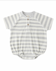 TERRY HENLEY ROMPER SKY STRIPE, Quincy Mae