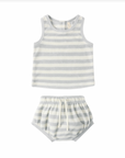 TERRY TANK + SHORT SET SKY STRIPE, Quincy Mae