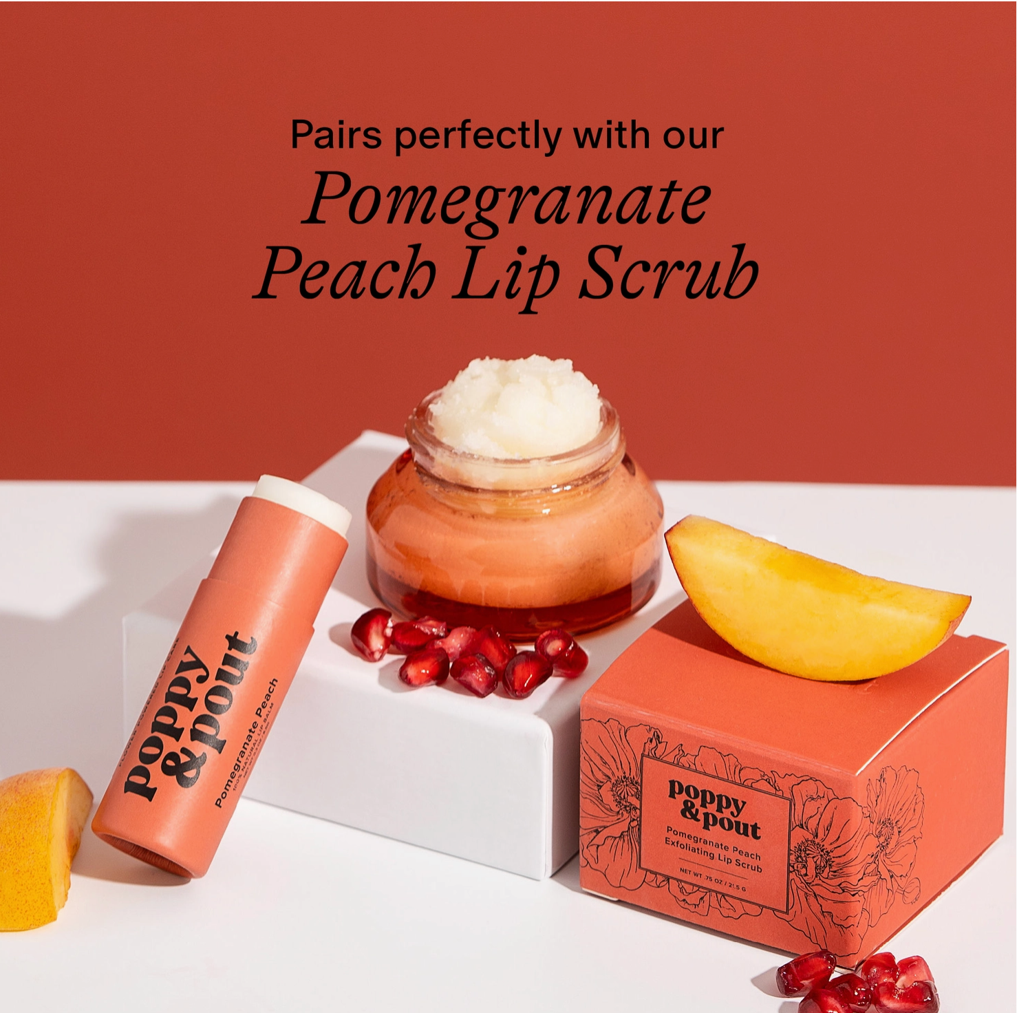 Lip Balm, Pomegranate Peach