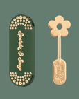 Lip Care Spatula, Gold Daisy