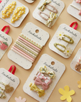 Petal Glitter Heart Clips