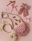 Gingham Ruffle Bow Bag
