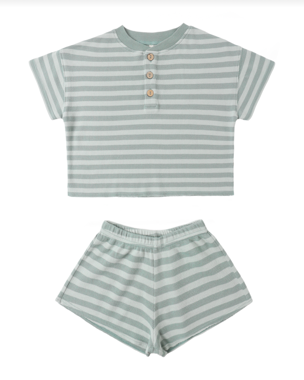 SUMMER WAFFLE SET SEA GREEN STRIPE, Rylee + Cru