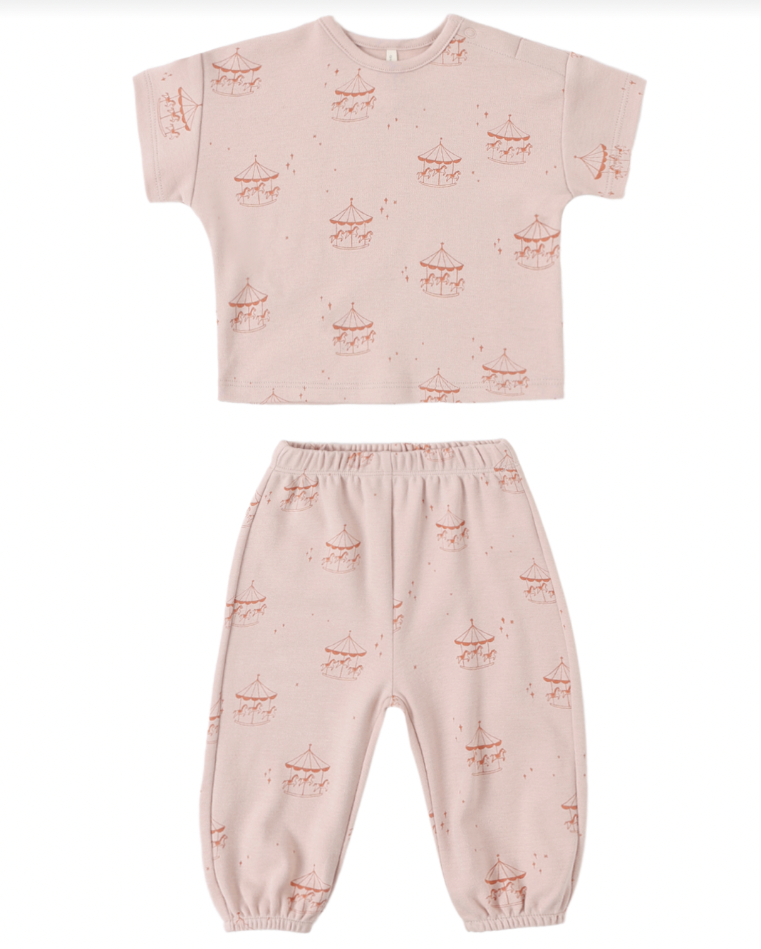 JERSEY TEE + PANT SET CAROUSEL, Quincy Mae