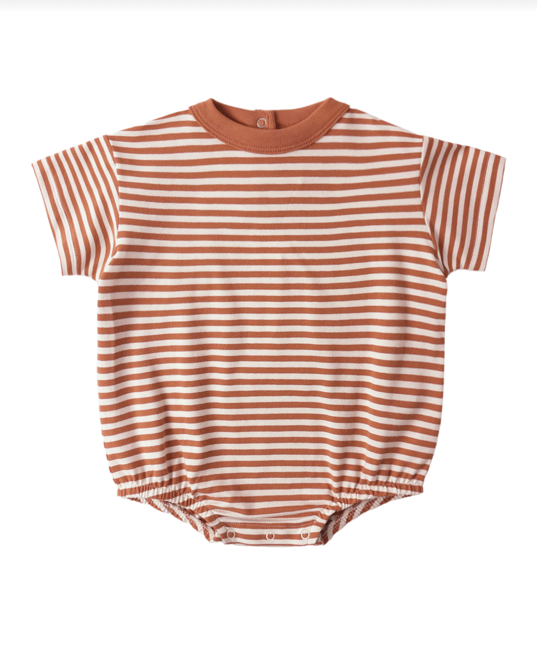 RELAXED BUBBLE ROMPER POPPY STRIPE, Quincy Mae