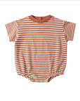 RELAXED BUBBLE ROMPER POPPY STRIPE, Quincy Mae