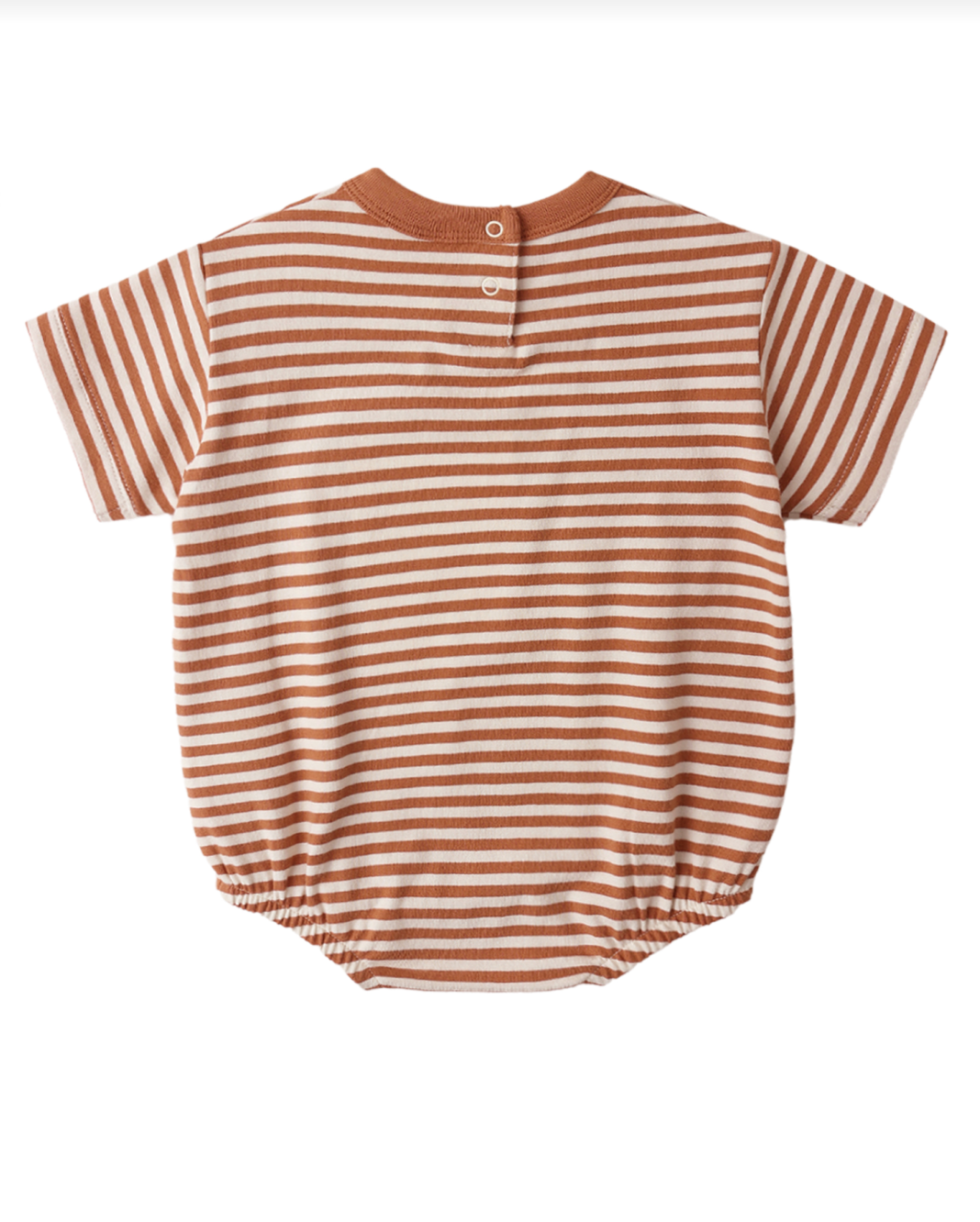 RELAXED BUBBLE ROMPER POPPY STRIPE, Quincy Mae