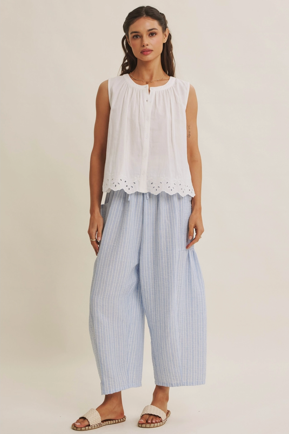 Slow Mornings Stripe Billowy Pants