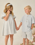 Sabrina Mini Dress Light Blue Plaid, Rylee + Cru