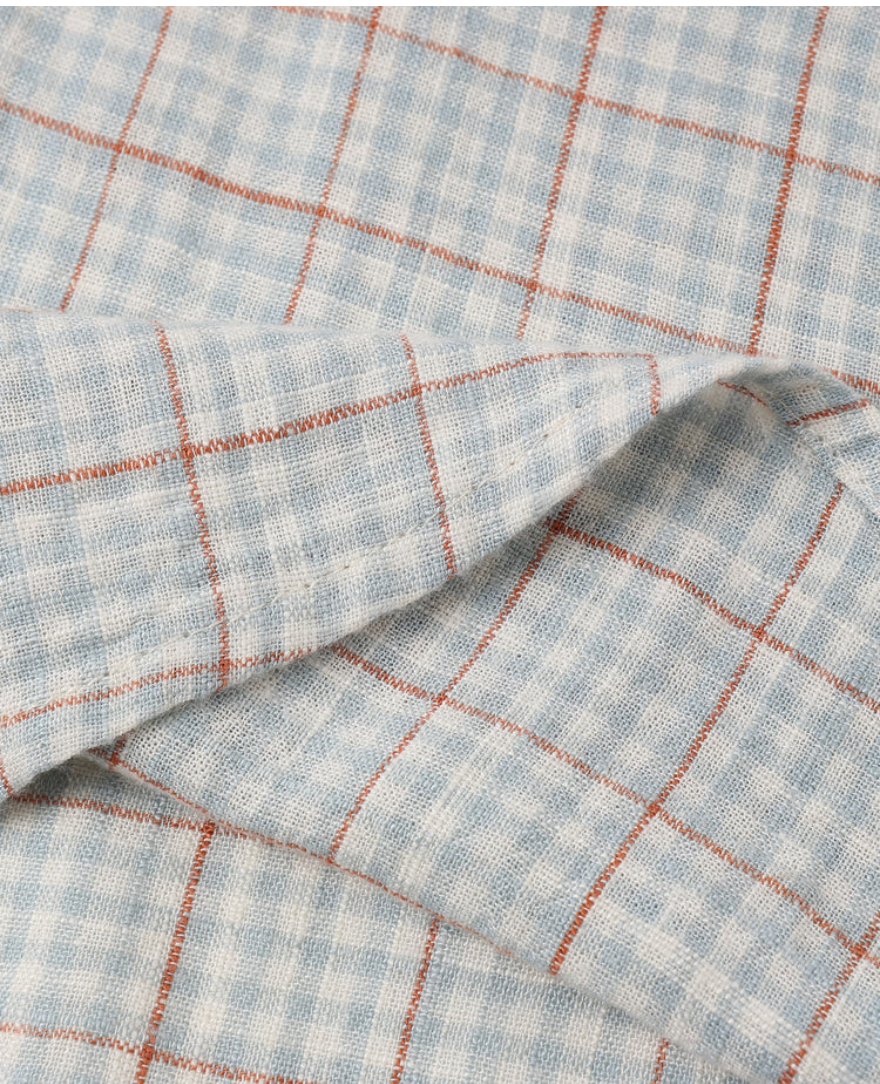 Sabrina Mini Dress Light Blue Plaid, Rylee + Cru