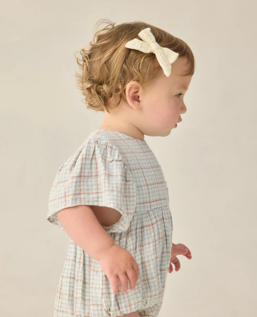 KALEA ROMPER LIGHT BLUE PLAID, Rylee + Cru