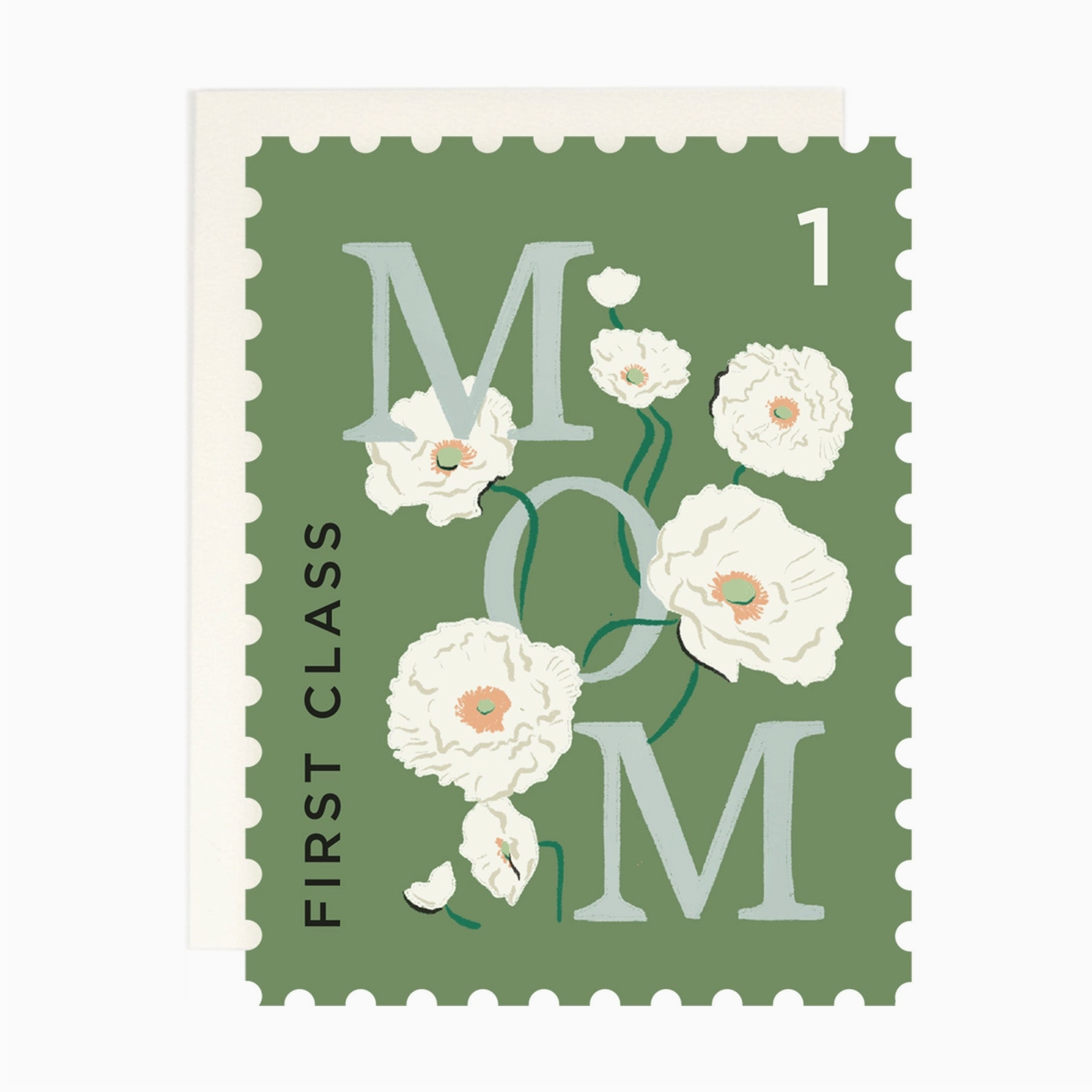 First Class Mom - Blank Greeting Card
