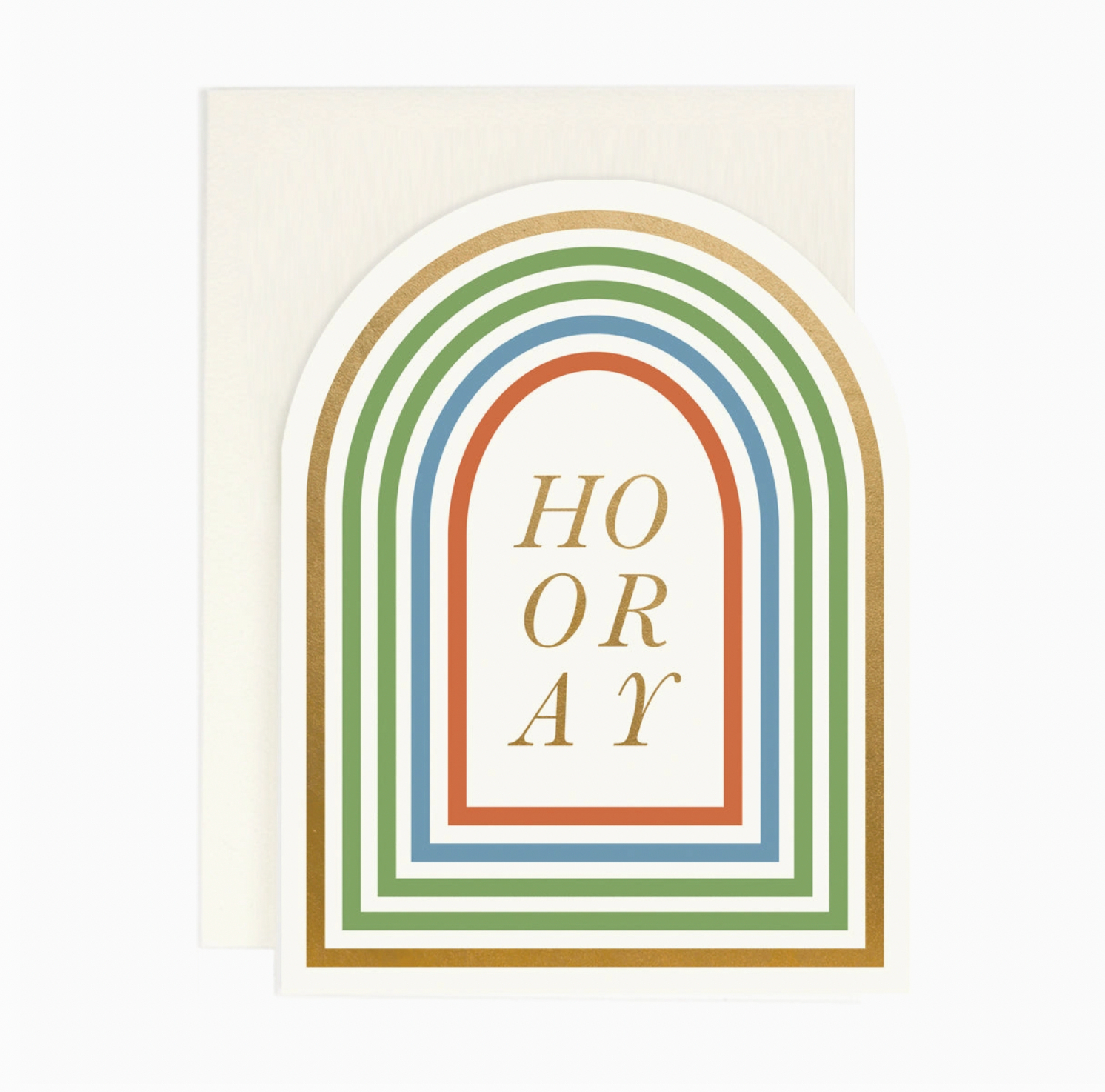 Arched - Hooray - Blank Greeting Card