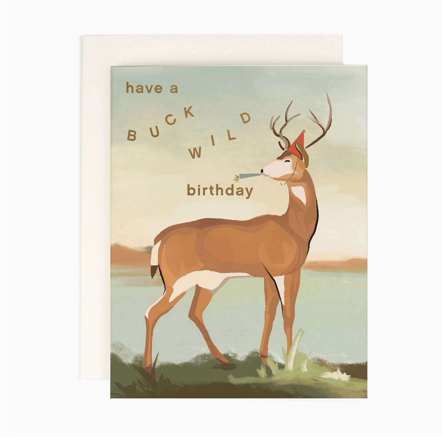 Buck Wild Birthday - Blank Greeting Card