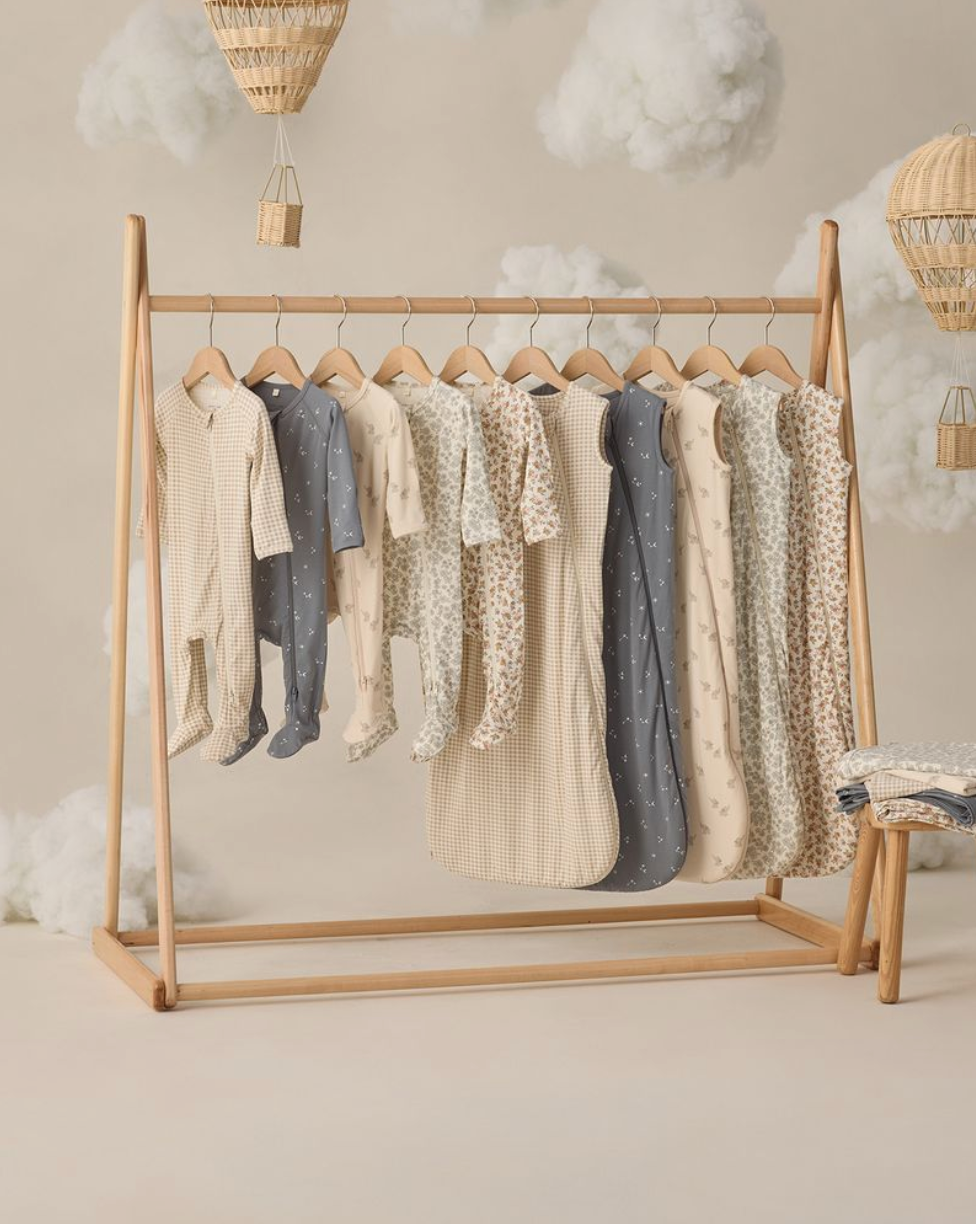 Bamboo Zip Footie || Elephants, Quincy Mae