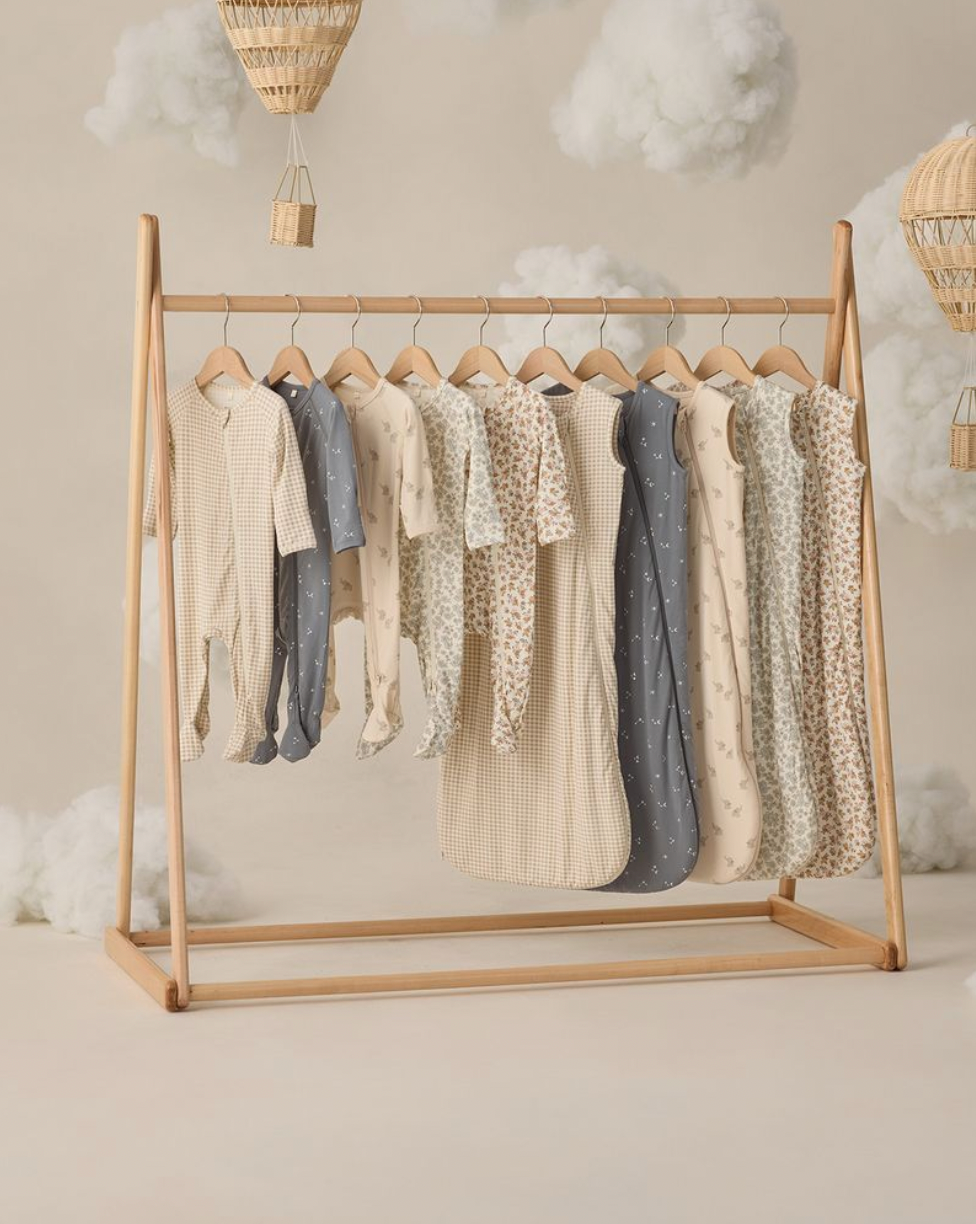 Bamboo Zip Footie || Elephants, Quincy Mae