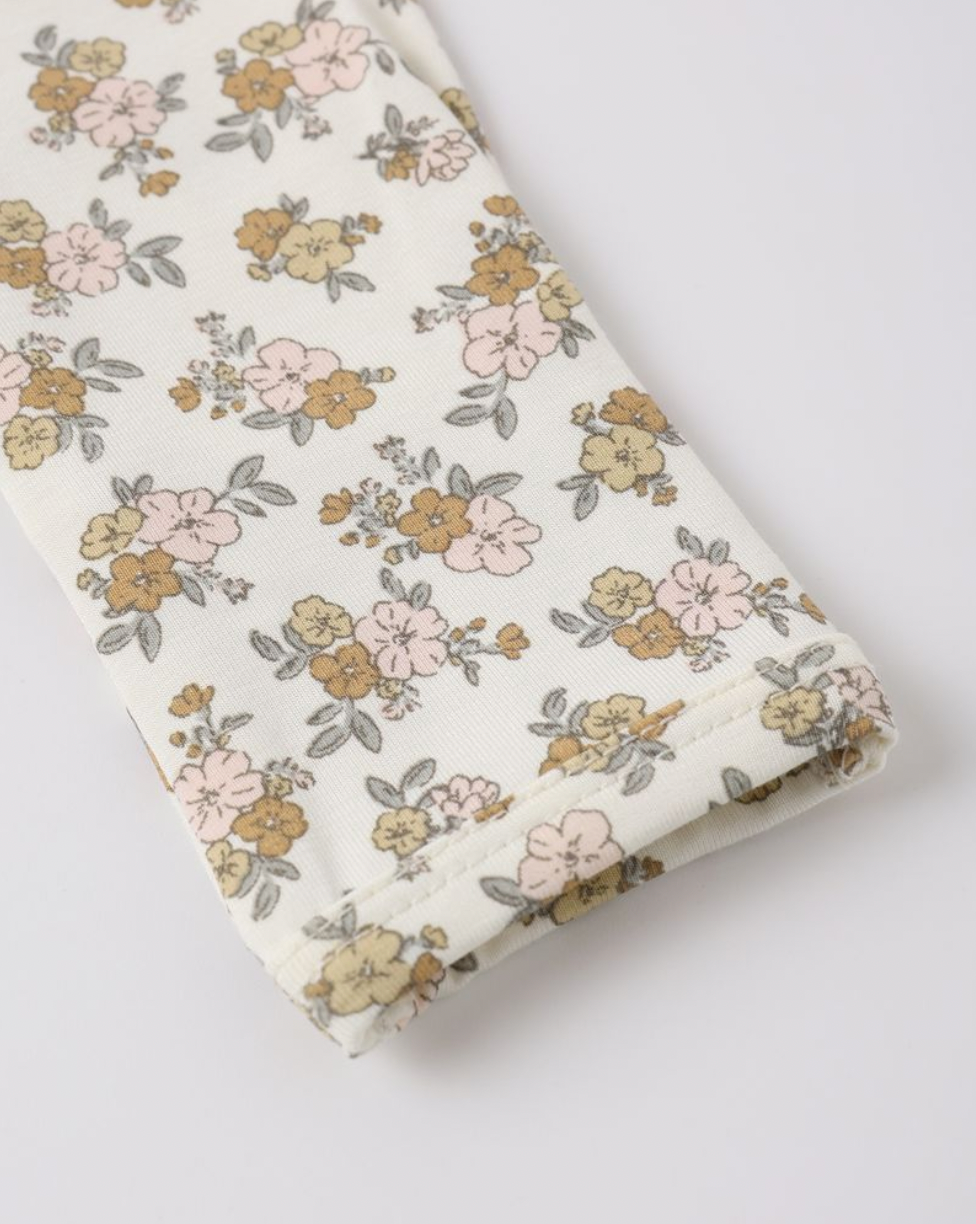 Bamboo Zip Footie || Wildflower, Quincy Mae