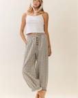 Plaid Balloon Pants - Blue Multi