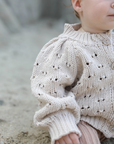 Kids Eyelet Cardigan - Sandstone Cove