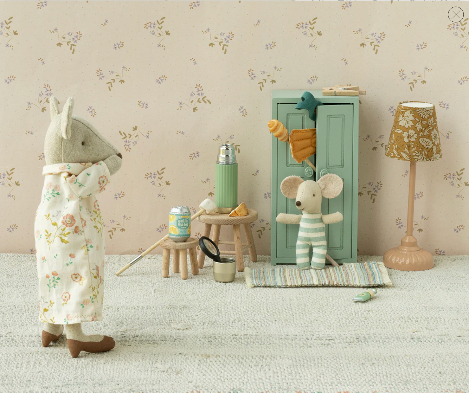 Thermos and cups, Mouse - Mint Maileg