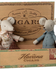 Grandma and grandpa mice in cigarbox, Maileg