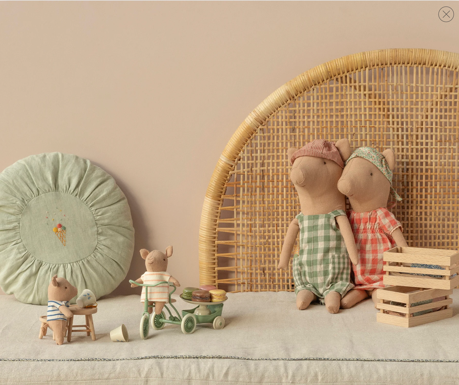 Pig in Box, Baby - Girl, Maileg