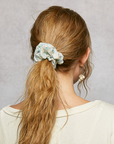 Sky Floral Scrunchie