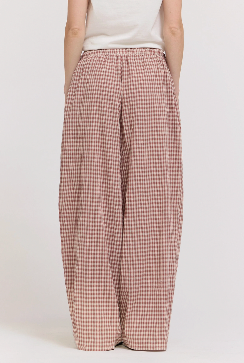 Relaxed Fit Eyelet Pants - Dusty Rose