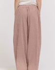 Relaxed Fit Eyelet Pants - Dusty Rose