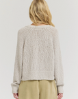 Cloud Textured Vneck Cardigan