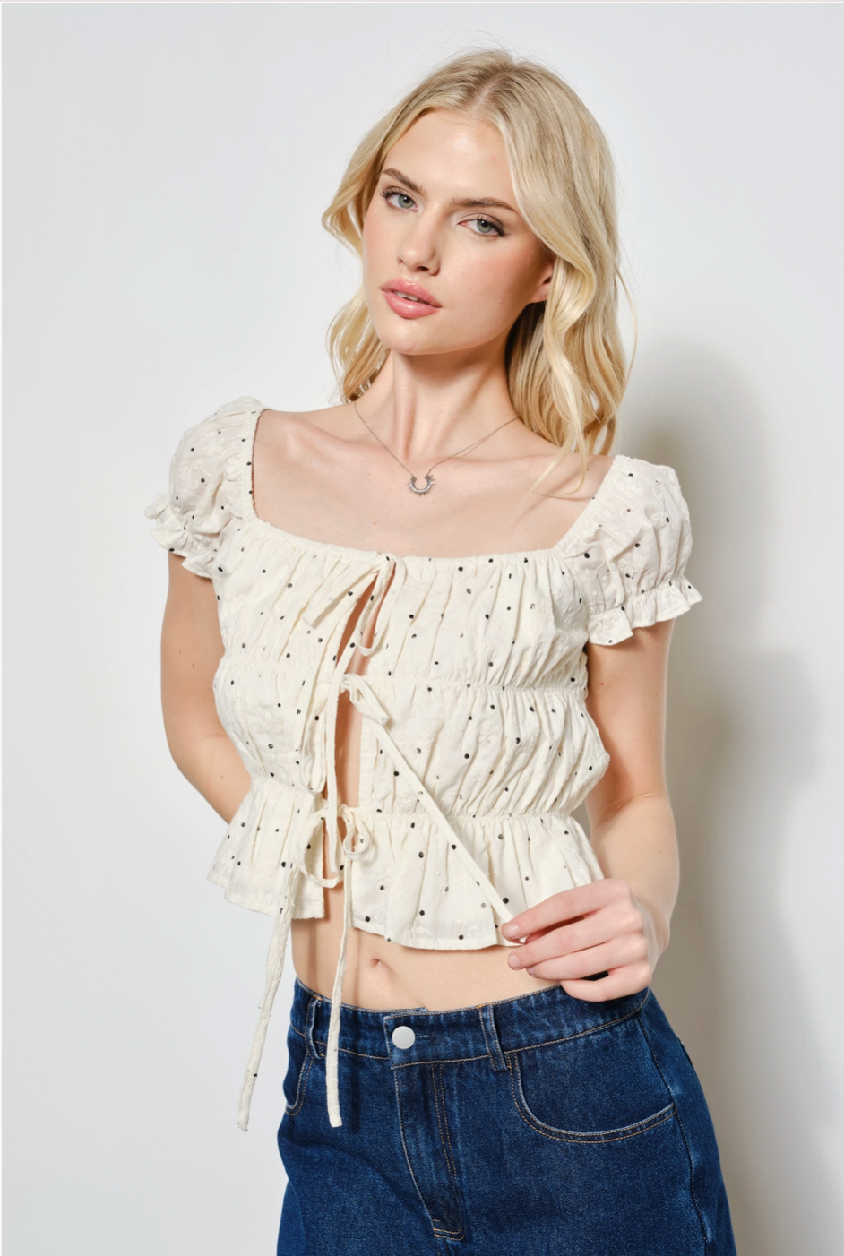 Maddox Eyelet Top