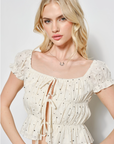 Maddox Eyelet Top
