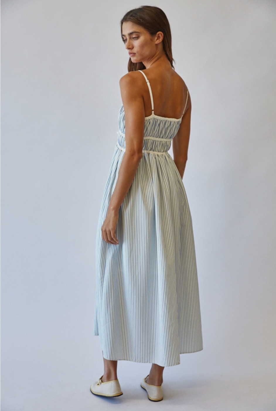 Dune Striped Midi Sundress
