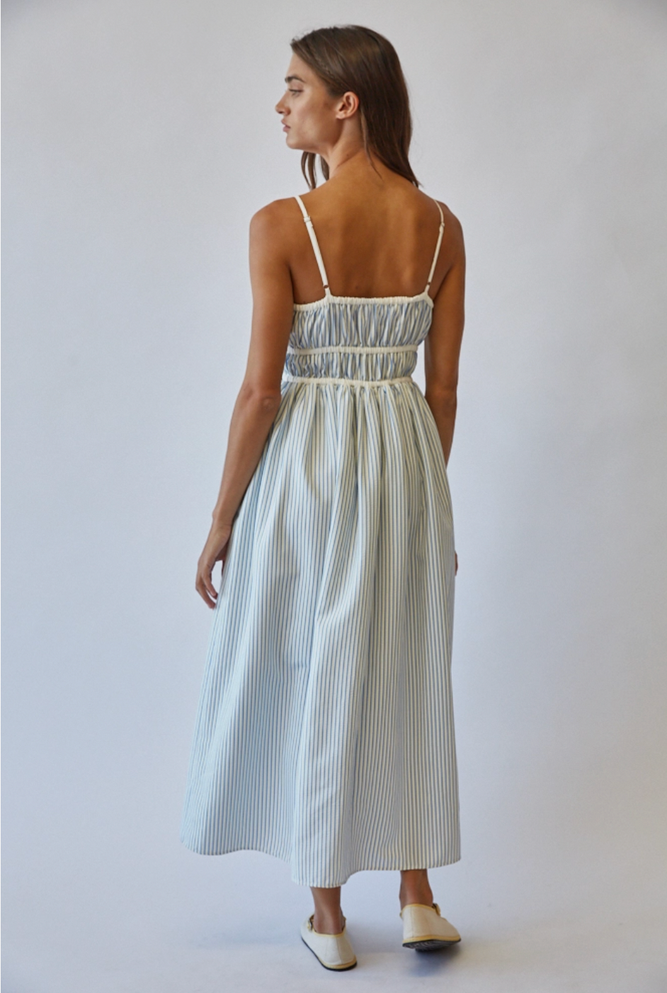 Dune Striped Midi Sundress