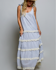 Veronica Striped Woven Maxi Dress