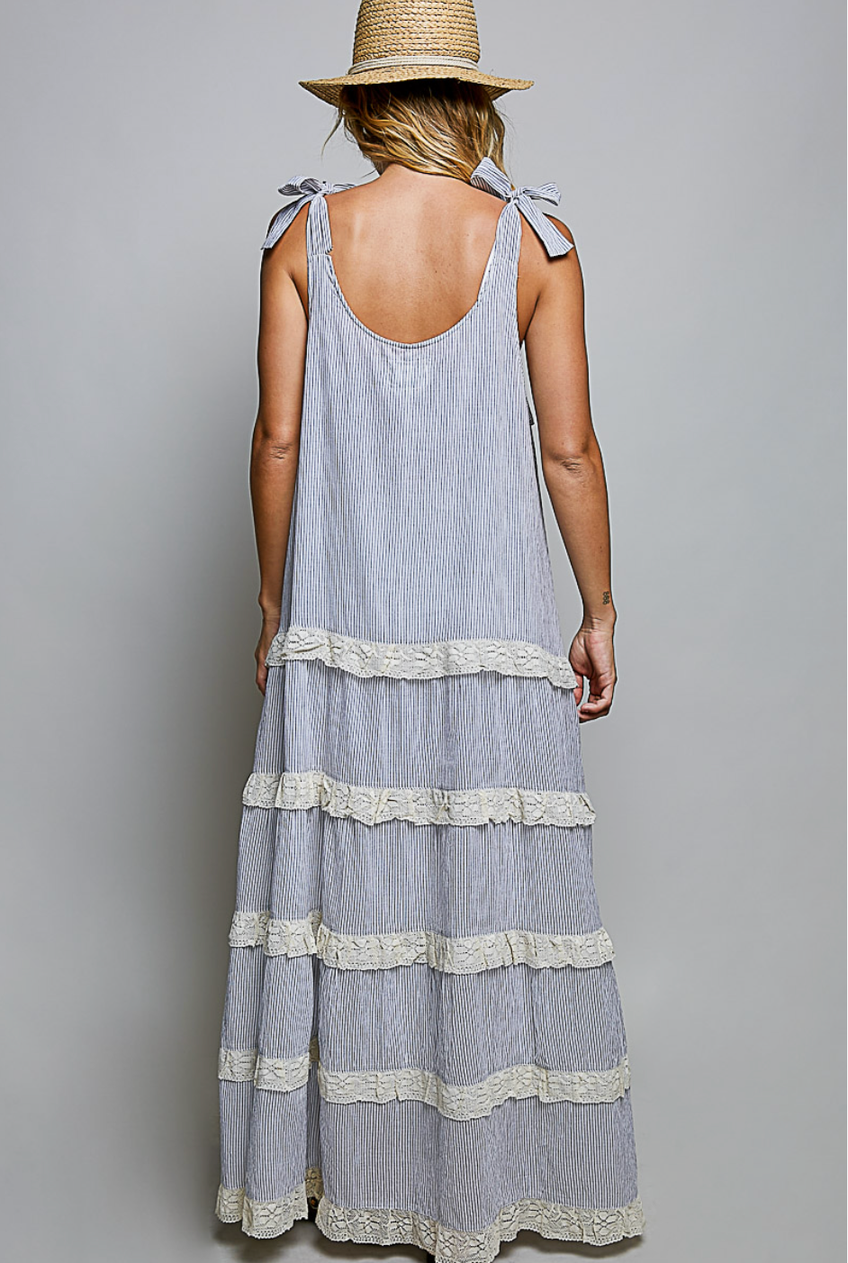 Veronica Striped Woven Maxi Dress